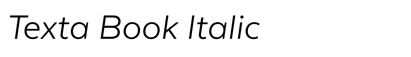 Texta Book Italic